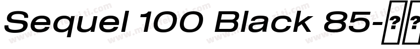 Sequel 100 Black 85字体转换